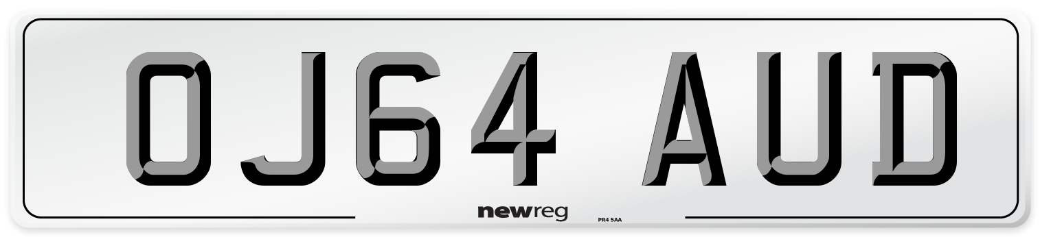 OJ64 AUD Number Plate from New Reg